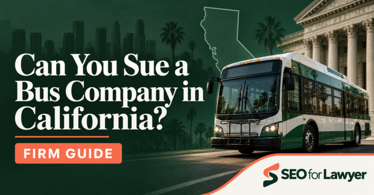 Can You Sue a Bus Company in California? + Firm Guide